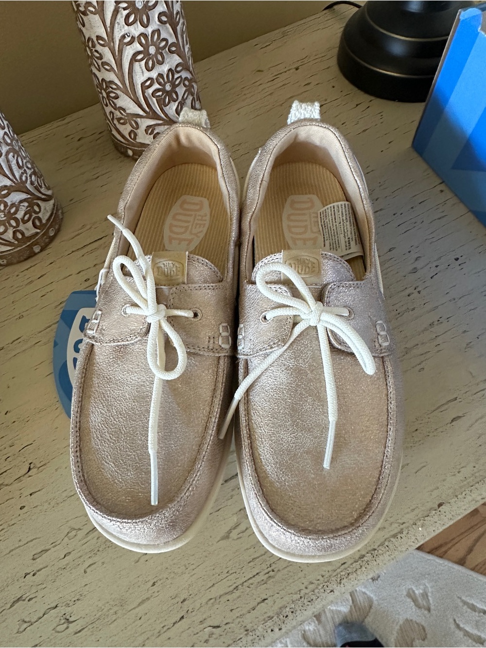 Hey Dude Women’s Harbor Breeze Lo Classic Boat Shoes — Platinum NEW